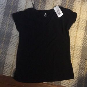 Black sheer/cotton Tee